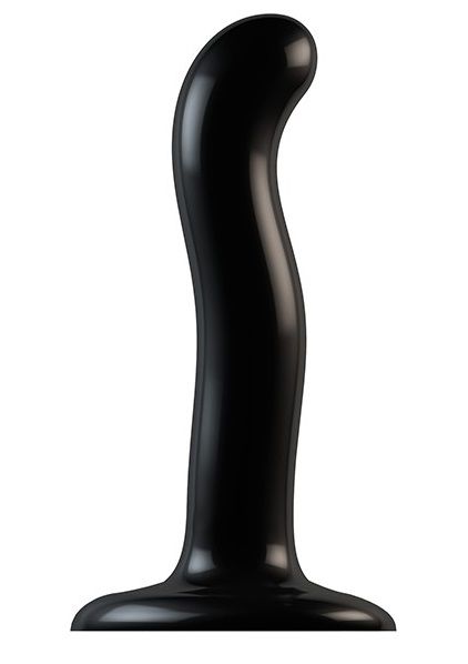 Черный фаллоимитатор-насадка Strap-On-Me P G spot Dildo size S - 16,4 см. - Strap-on-me - купить с доставкой в Екатеринбурге