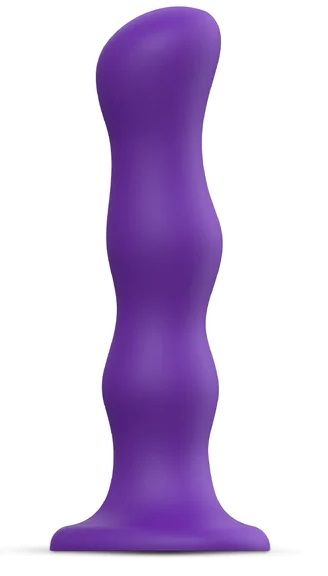 Фиолетовая насадка Strap-On-Me Dildo Geisha Balls size M - Strap-on-me - купить с доставкой в Екатеринбурге
