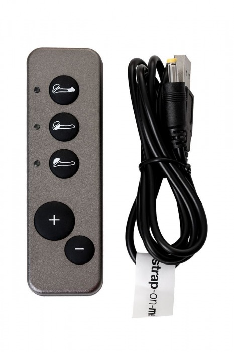 Черный безремневой вибрострапон Silicone Bendable Strap-On - size XL - Strap-on-me - купить с доставкой в Екатеринбурге