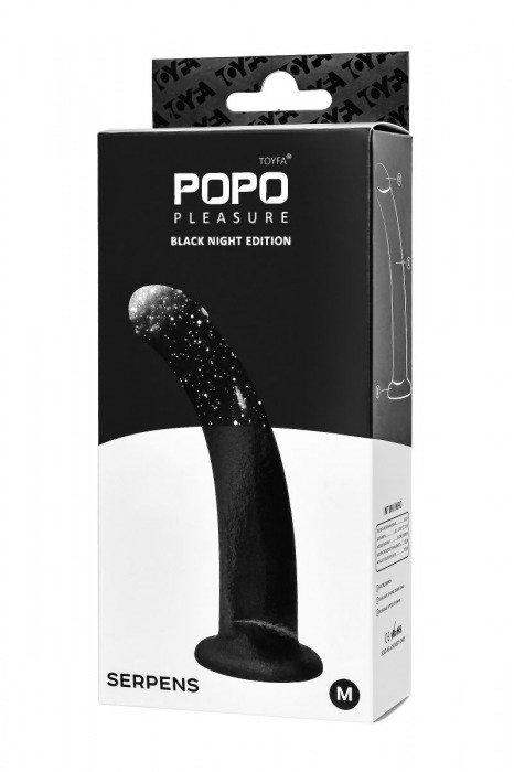 Черный анальный фаллоимитатор Serpens M - 17,5 см. - POPO Pleasure - в Екатеринбурге купить с доставкой