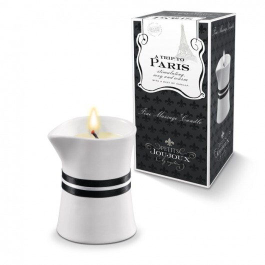 Массажное масло в виде малой свечи Petits Joujoux Paris с ароматом ванили и сандалового дерева - MyStim - купить с доставкой в Екатеринбурге