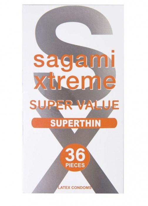 Ультратонкие презервативы Sagami Xtreme Superthin - 36 шт. - Sagami - купить с доставкой в Екатеринбурге
