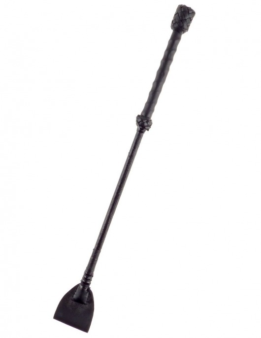 Чёрный стек-хлопушка  Beginners Crop - 43,5 см. - Pipedream - купить с доставкой в Екатеринбурге