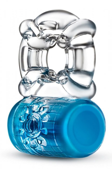 Синее эрекционное виброкольцо Pleaser Rechargeable C-Ring - Blush Novelties - в Екатеринбурге купить с доставкой