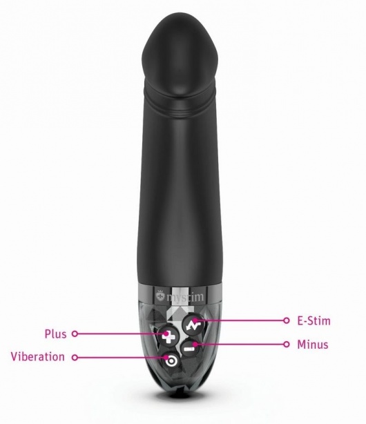 Черный вибратор с электростимуляцией Real Deal Neal - 16,5 см. - MyStim - купить с доставкой в Екатеринбурге