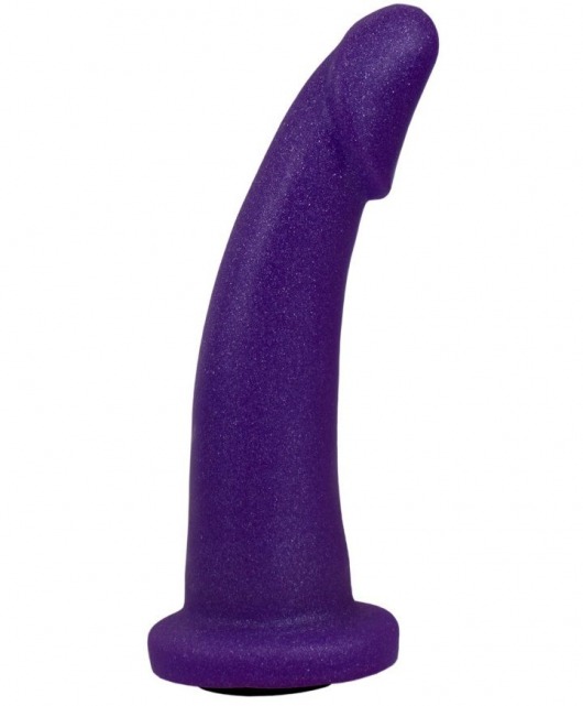 Фиолетовая гладкая изогнутая насадка-плаг - 14,7 см. - LOVETOY (А-Полимер) - купить с доставкой в Екатеринбурге
