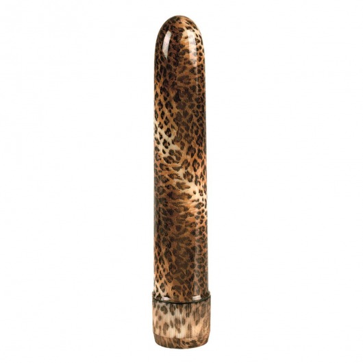 Водонепроницаемый леопардовый вибратор - 17 см. - California Exotic Novelties