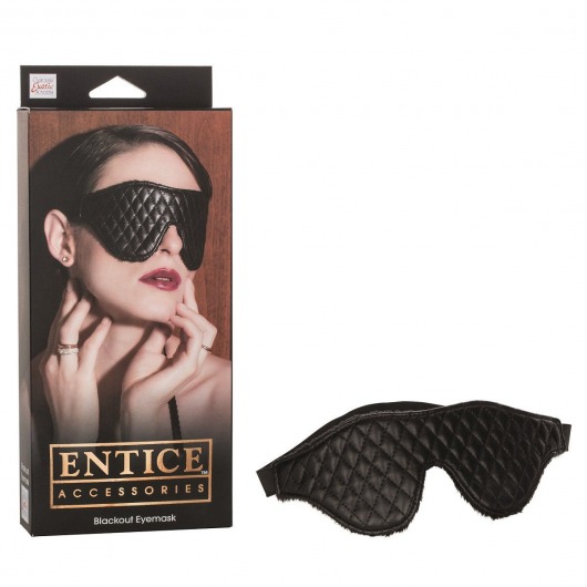 Закрытая маска на глаза Entice Blackout Eyemask - California Exotic Novelties - купить с доставкой в Екатеринбурге