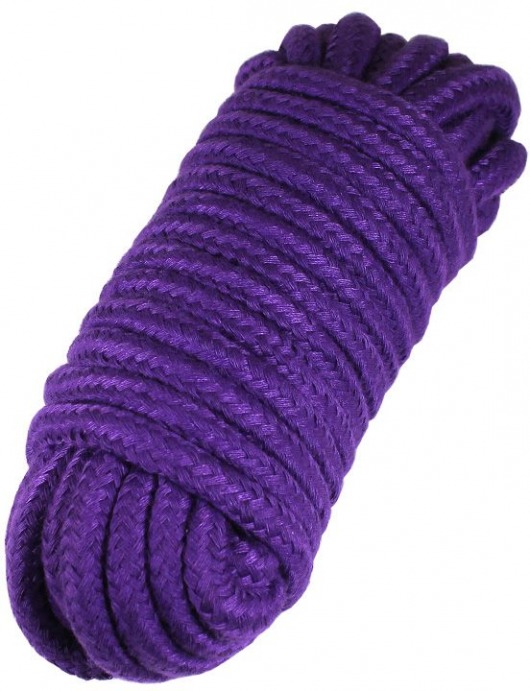 Фиолетовая верёвка для бондажа и декоративной вязки - 10 м. - Eroticon - купить с доставкой в Екатеринбурге