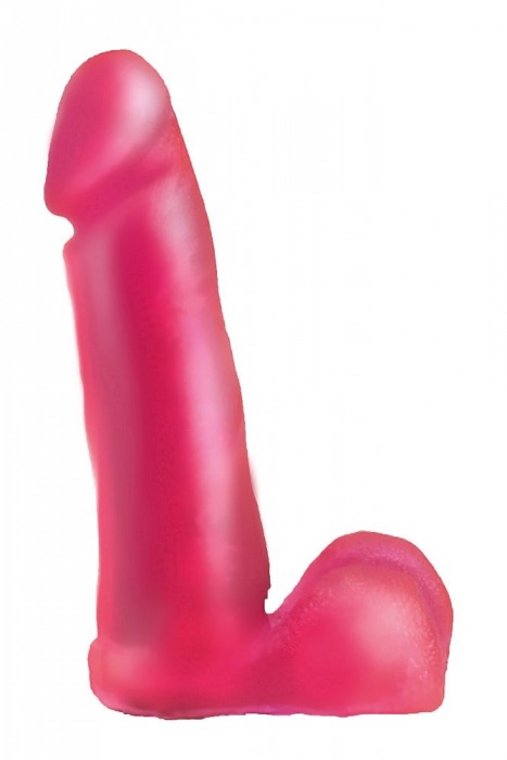 Нежно-розовая гелевая насадка-фаллос для трусиков с плугом - 16 см. - LOVETOY (А-Полимер) - купить с доставкой в Екатеринбурге