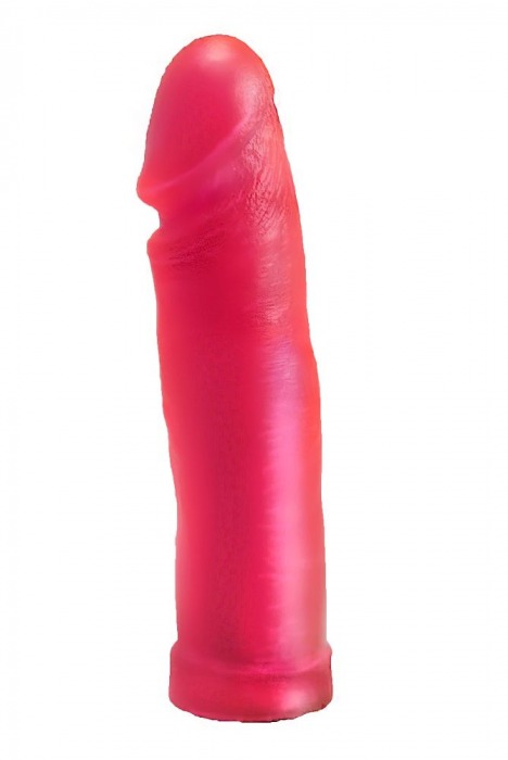 Розовая гелевая насадка-фаллос без мошонки - 20,5 см. - LOVETOY (А-Полимер) - купить с доставкой в Екатеринбурге