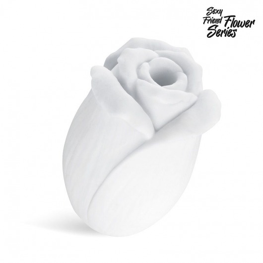 Белый нереалистичный мастурбатор в форме бутона цветка White Rose - 1137 - в Екатеринбурге купить с доставкой