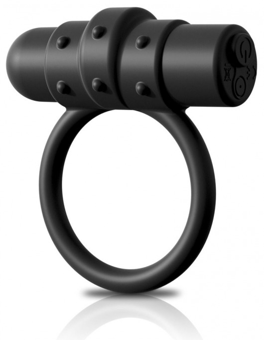 Черное перезаряжаемое эрекционное кольцо Vibrating Silicone C-Ring - Pipedream - в Екатеринбурге купить с доставкой