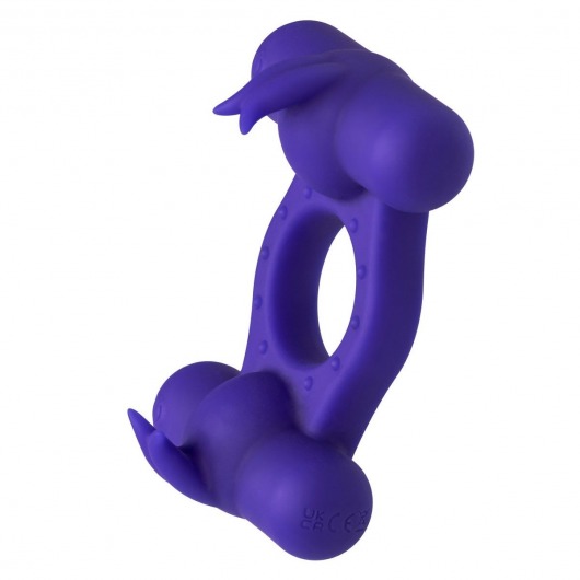 Фиолетовое эрекционное виброкольцо с двумя моторами Silicone Rechargeable Triple Orgasm Enhancer - California Exotic Novelties - в Екатеринбурге купить с доставкой