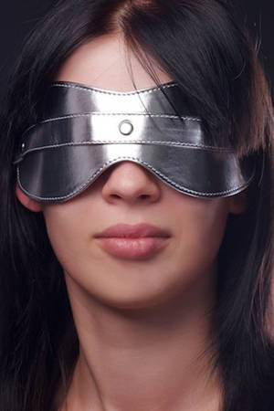 Серебристая маска на глаза - Sitabella - купить с доставкой в Екатеринбурге