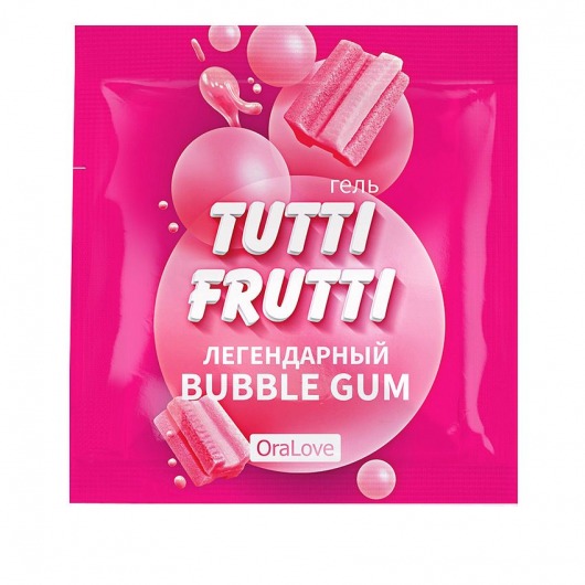 Пробник гель-смазки Tutti-frutti со вкусом бабл-гам - 4 гр. - Биоритм - купить с доставкой в Екатеринбурге