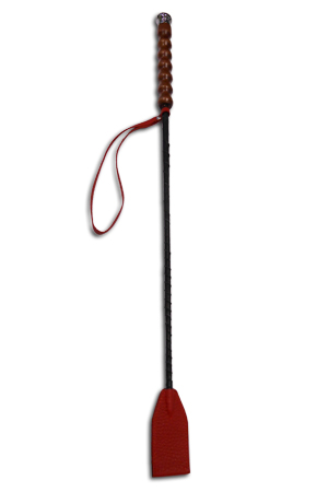 Красный стек с фигурной рукоятью - 62 см. - Sitabella - купить с доставкой в Екатеринбурге