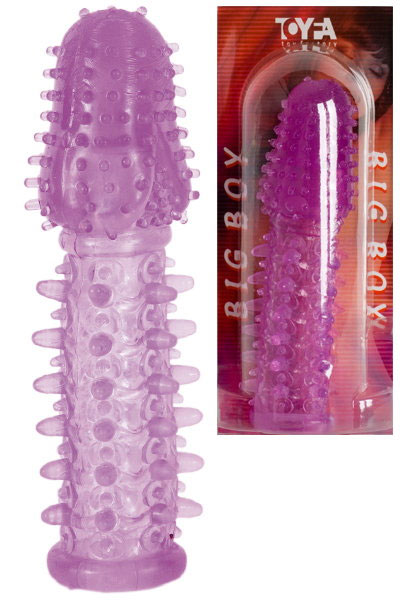 Фиолетовая насадка, удлиняющая половой член - 13,5 см. - Toyfa Basic - в Екатеринбурге купить с доставкой