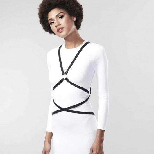 Черная портупея MAZE Multi Harness - Bijoux Indiscrets купить с доставкой