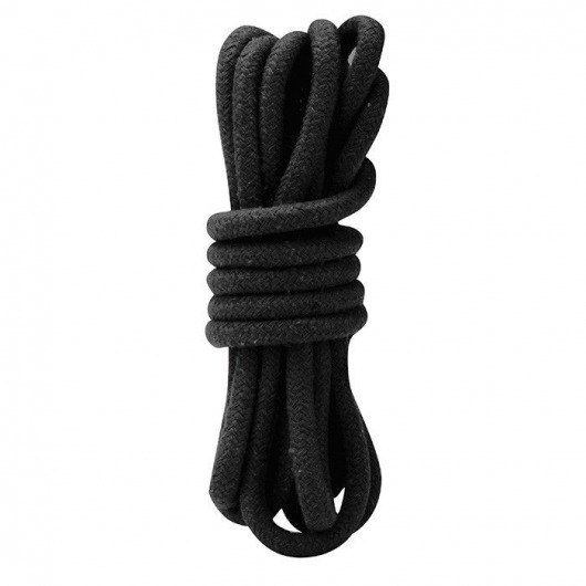 Черная хлопковая веревка для связывания - 3 м. - Lux Fetish - купить с доставкой в Екатеринбурге
