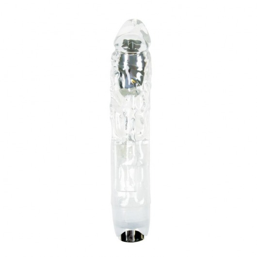 Прозрачный вибромассажёр Starburst Light Up - 22,2 см. - NS Novelties