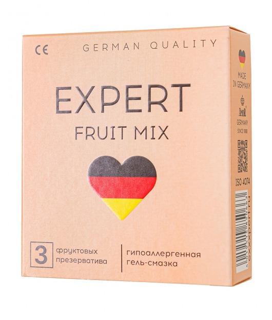 Ароматизированные презервативы EXPERT Fruit Mix - 3 шт. - Expert - купить с доставкой в Екатеринбурге