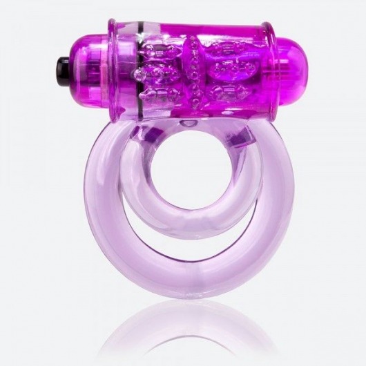 Фиолетовое двойное виброкольцо со стимулятором клитора Doubleo 6 - Screaming O - в Екатеринбурге купить с доставкой