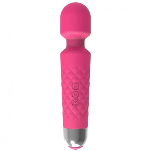 Розовый wand-вибратор с подвижной головкой - 20,4 см. - Сима-Ленд