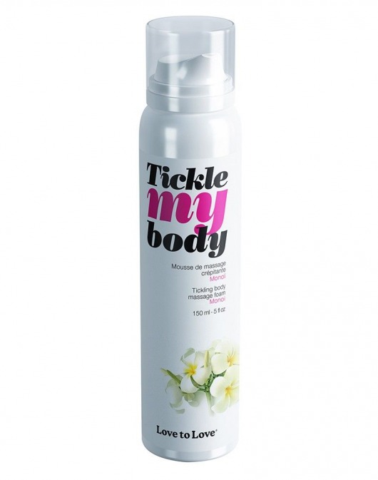 Массажная хрустящая пенка Tickle My Body Monoi с ароматом моной - 150 мл. - Love to Love - купить с доставкой в Екатеринбурге
