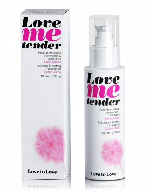 Съедобное согревающее массажное масло Love Me Tender Cotton Candy с ароматом сладкой ваты - 100 мл. - Love to Love - купить с доставкой в Екатеринбурге