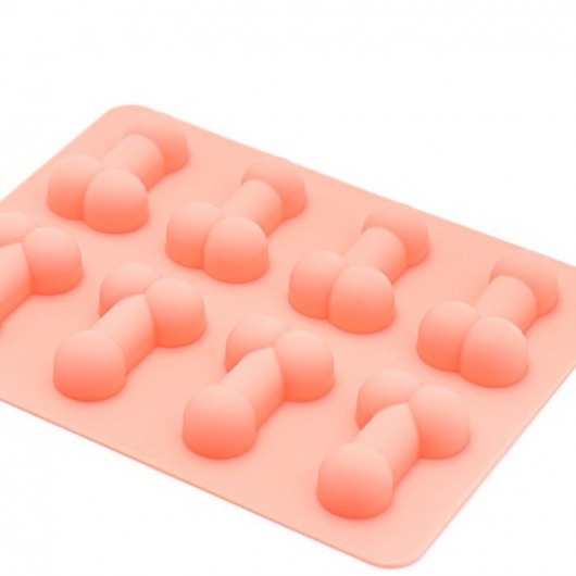 Розовая силиконовая форма с фаллосами - Сима-Ленд - купить с доставкой в Екатеринбурге