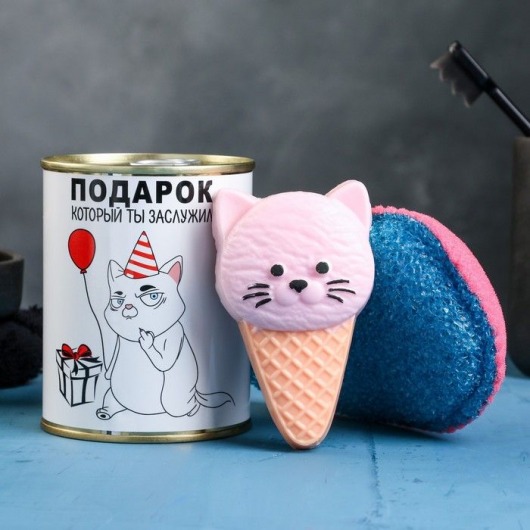 Набор в консервной банке «Подарок, который ты заслужил»: мыло и мочалка - Сима-Ленд - купить с доставкой в Екатеринбурге