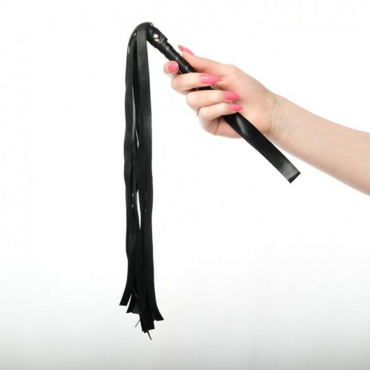 Черная плеть из эко-кожи с витой ручкой - 55 см. - Сима-Ленд - купить с доставкой в Екатеринбурге