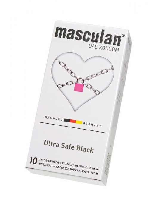 Ультрапрочные презервативы Masculan Ultra Safe Black - 10 шт. - Masculan - купить с доставкой в Екатеринбурге