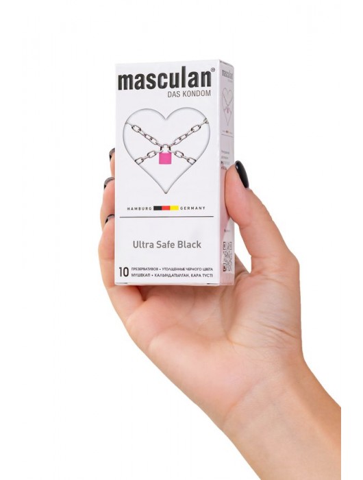 Ультрапрочные презервативы Masculan Ultra Safe Black - 10 шт. - Masculan - купить с доставкой в Екатеринбурге