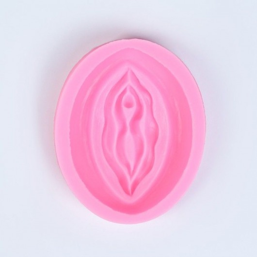 Розовая силиконовая форма в виде вульвы - Сима-Ленд - купить с доставкой в Екатеринбурге