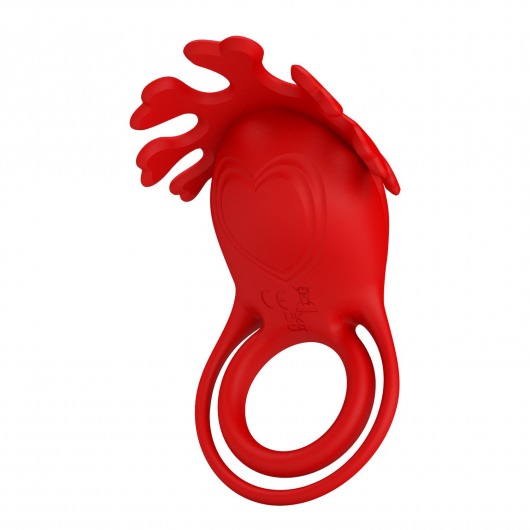 Красное эрекционное кольцо с вибрацией Ruben - Baile - в Екатеринбурге купить с доставкой