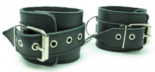 Кожаные наручники с пряжкой - БДСМ Арсенал - купить с доставкой в Екатеринбурге