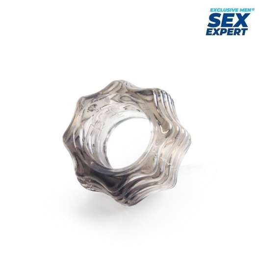 Дымчатое фигурное эрекционное кольцо - Sex Expert - в Екатеринбурге купить с доставкой