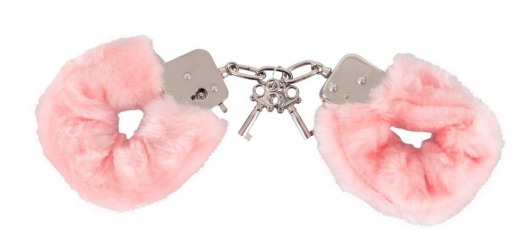 Розовые меховые наручники Love Cuffs Rose - Orion - купить с доставкой в Екатеринбурге