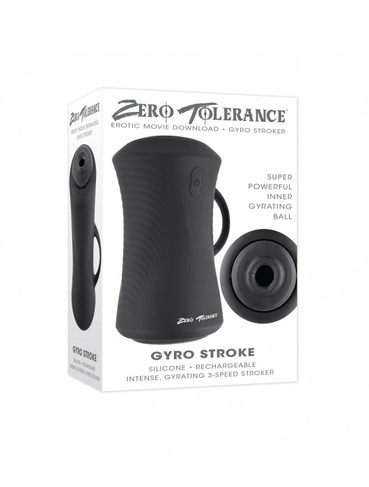 Черный вибромастурбатор с гироскопом Gyro Stroke - Zero Tolerance - в Екатеринбурге купить с доставкой