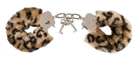 Леопардовые меховые наручники Love Cuffs Leo - Orion - купить с доставкой в Екатеринбурге