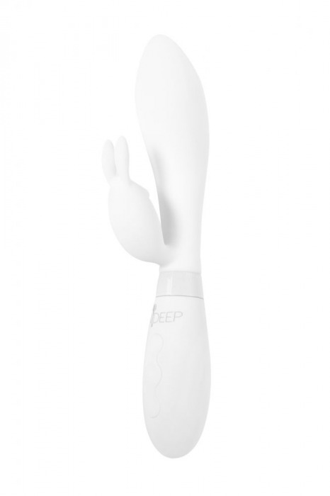 Белый вибратор-кролик с независимыми моторчиками Indeep Theona - 21,5 см. - Indeep