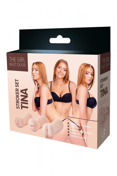 Набор из 3 мастурбаторов The Girl Next Door Tina - Dream Toys - в Екатеринбурге купить с доставкой