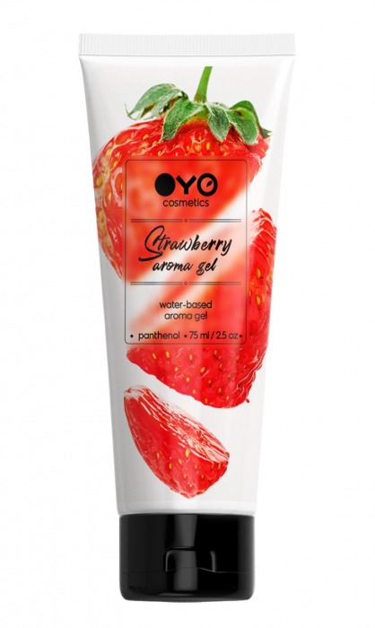 Лубрикант на водной основе OYO Aroma Gel Strawberry с ароматом клубники - 75 мл. - OYO - купить с доставкой в Екатеринбурге