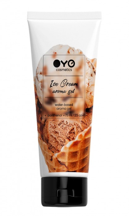 Лубрикант на водной основе OYO Aroma Gel Ice Cream с ароматом пломбира - 75 мл. - OYO - купить с доставкой в Екатеринбурге