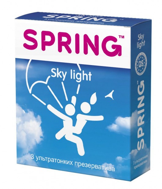 Ультратонкие презервативы SPRING SKY LIGHT - 3 шт. - SPRING - купить с доставкой в Екатеринбурге