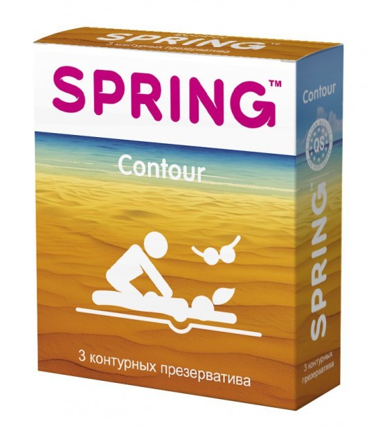 Контурные презервативы SPRING CONTOUR - 3 шт. - SPRING - купить с доставкой в Екатеринбурге