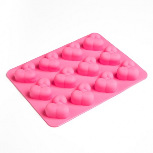 Ярко-розовая силиконовая форма для льда с фаллосами - Сима-Ленд - купить с доставкой в Екатеринбурге
