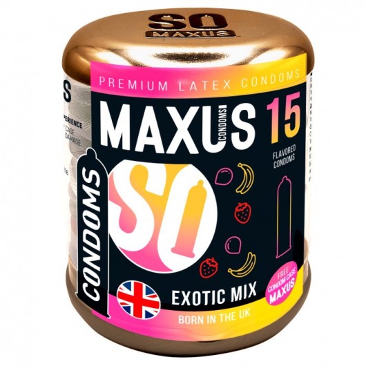Ароматизированные презервативы Maxus Exotic Mix - 15 шт. - Maxus - купить с доставкой в Екатеринбурге